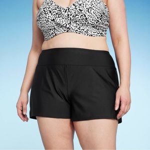 Kona Sol Womens Black Swim Short NWT - Size 16/18